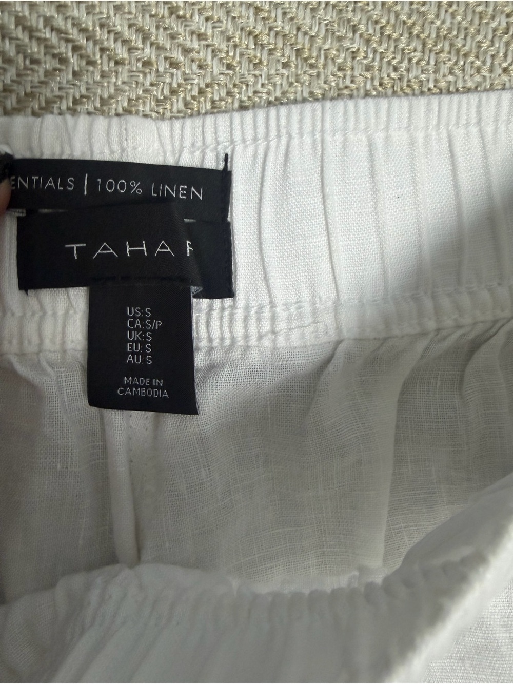 Tahari White Wide-Leg Linen Pants BNWT - Picture 5 of 7